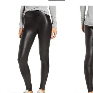 Spanx Faux Leather Leggings Sz XL petite